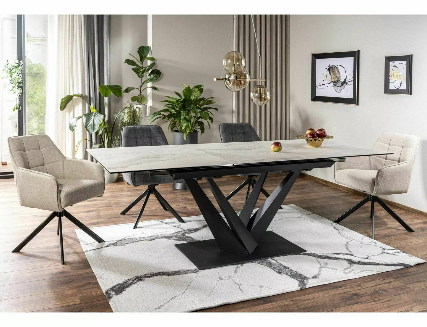 Galds KOMO 76/90/160 (220) balts - N1 Home