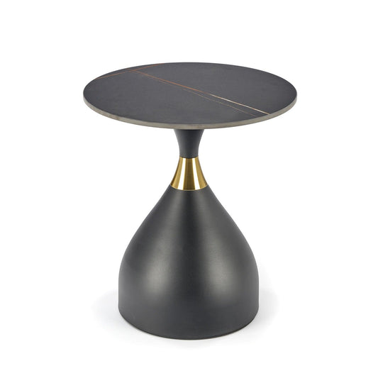 Kafijas galdiņš SC 50/57 cm melns marmors/melns/zelts - N1 Home