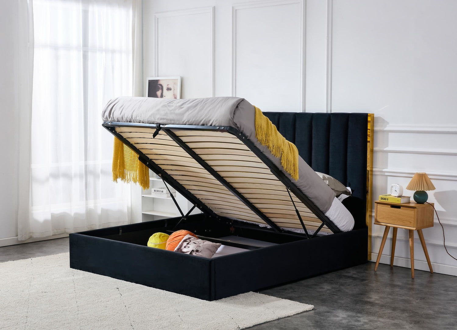 PL gulta 160|200, melna / zelta g 214|p 171 - N1 Home