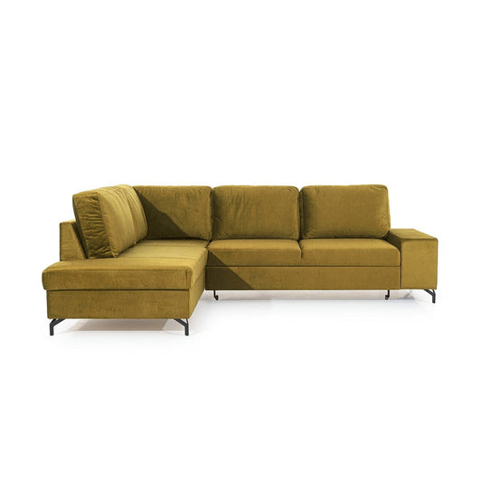 Dīvāns LORY L kreisais stūris 294/94/215 cm zelts - N1 Home