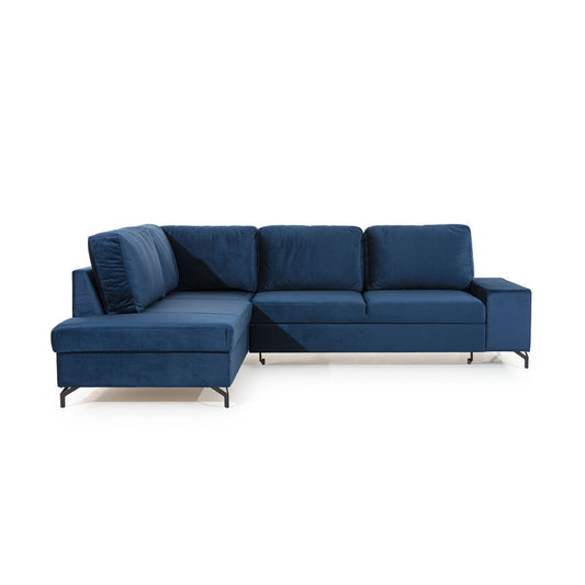 Dīvāns LORY L kreisais stūris 294/94/215 cm tumši zils - N1 Home