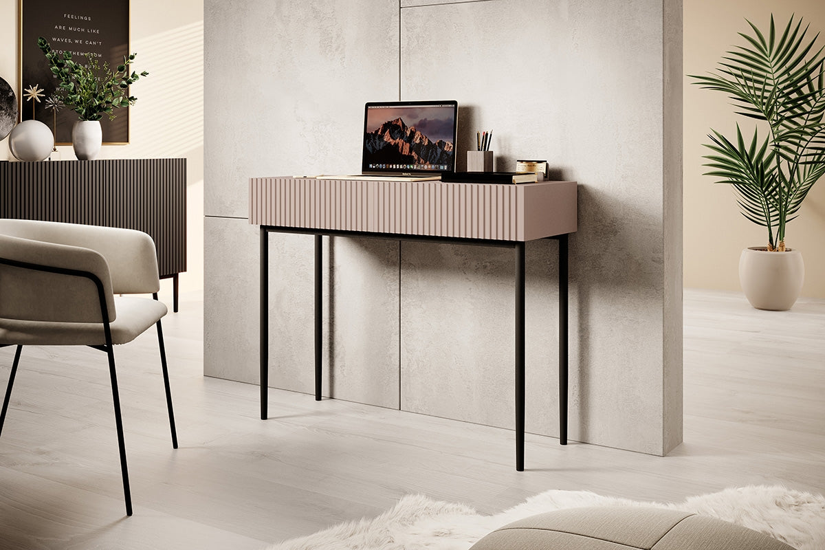 AUSTIN rakstāmgalds/konsole 100/82/41 antik rozā/melnas kājas - N1 Home