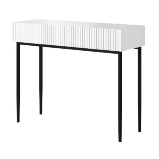 AUSTIN rakstāmgalds/konsole 100/82/41 balts/melnas kājas - N1 Home