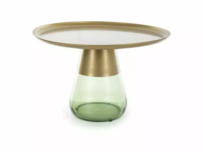 Kafijas galdiņš AFRA 52/50/50 cm zelts/zaļš - N1 Home