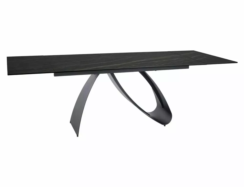 Galds KOSTO 76/90/160(240) cm melns - N1 Home