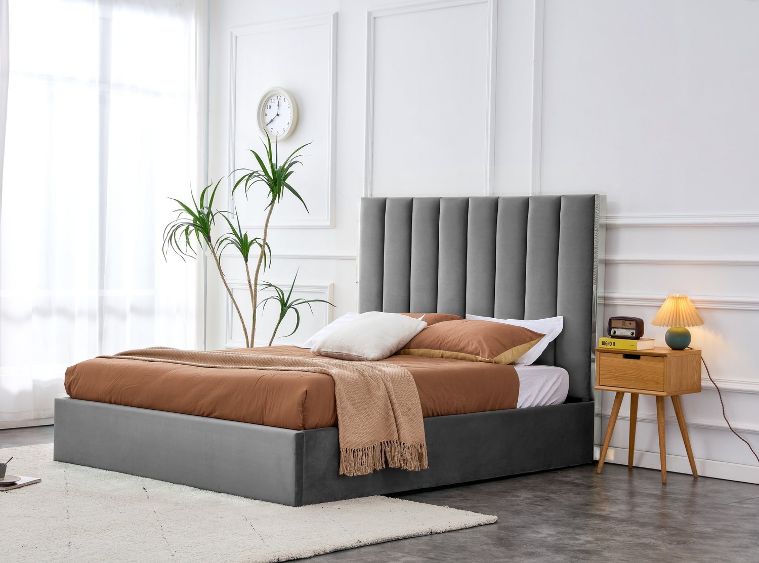 PL gulta 160|200, pelēka / sudraba g 214|p 171 - N1 Home