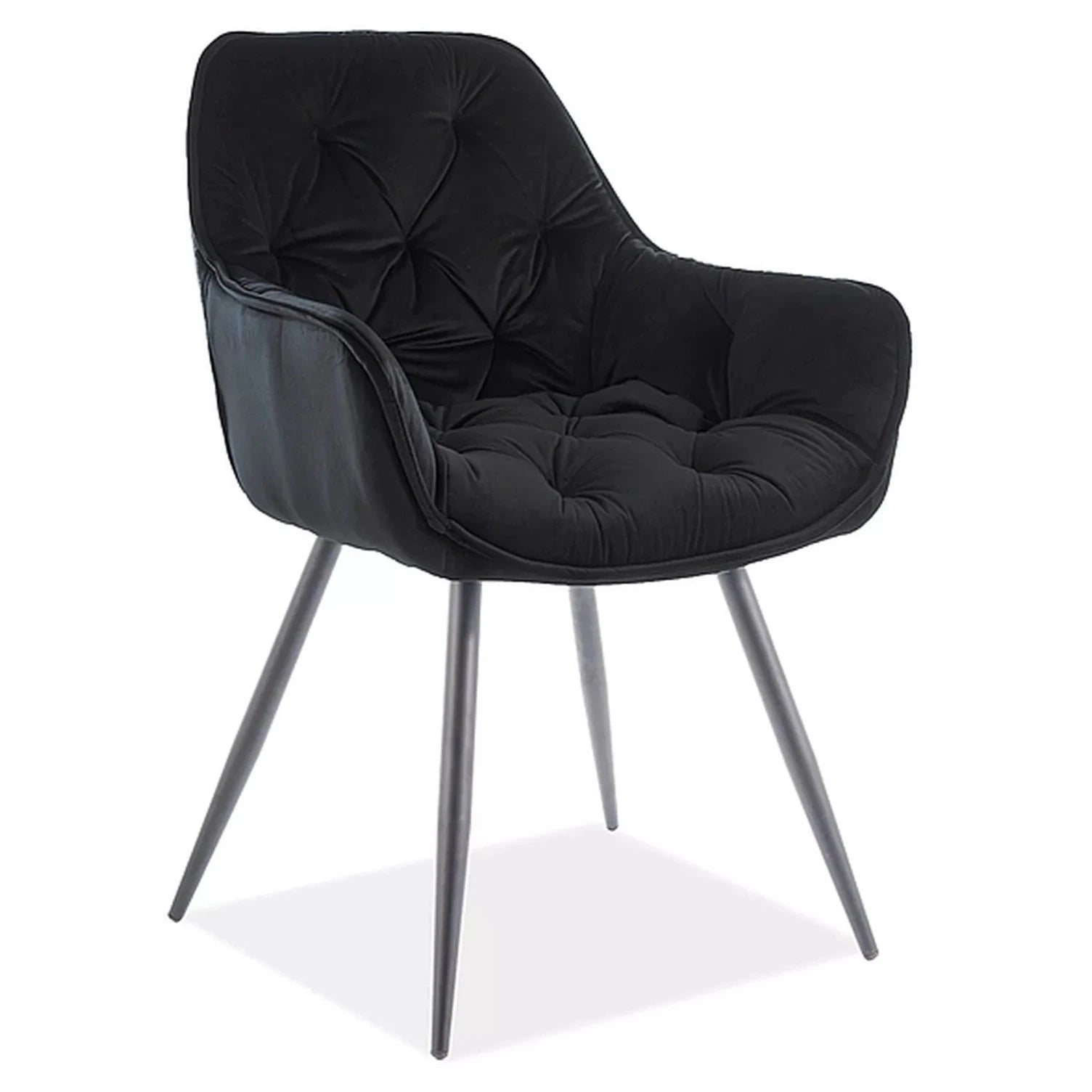 ĶIRŠU SAMTA KRĒSLS MELNS RĀMIS/MELNS BLUVEL 19 - N1 Home