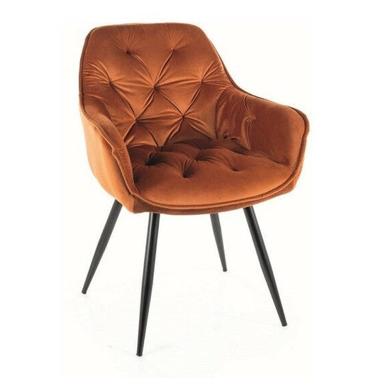 ĶIRŠU SAMTA MELNAIS RĀMIS/CINNAMONA BLUVEL KRĒSLS 4215 - N1 Home