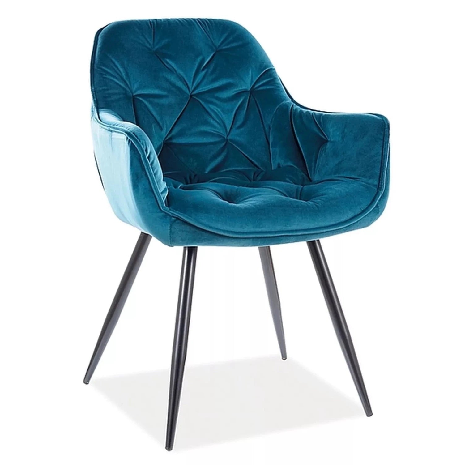 ĶIRŠU SAMTA KRĒSLS MELNS RĀMIS/TURKĪZA BLUVEL 85 - N1 Home