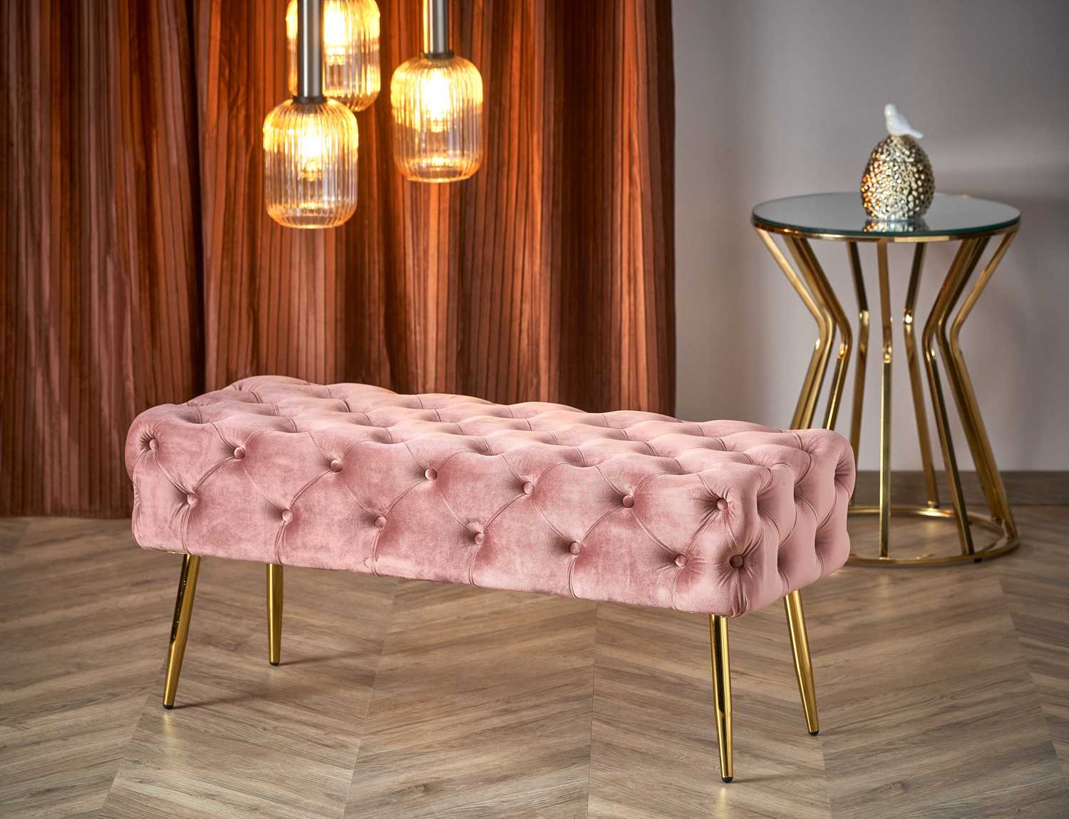Velūra sols 100/45/40 cm rozā - N1 Home