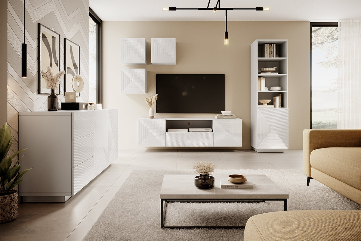 Skapis OSLO 180/43/50 balts spīdums - N1 Home