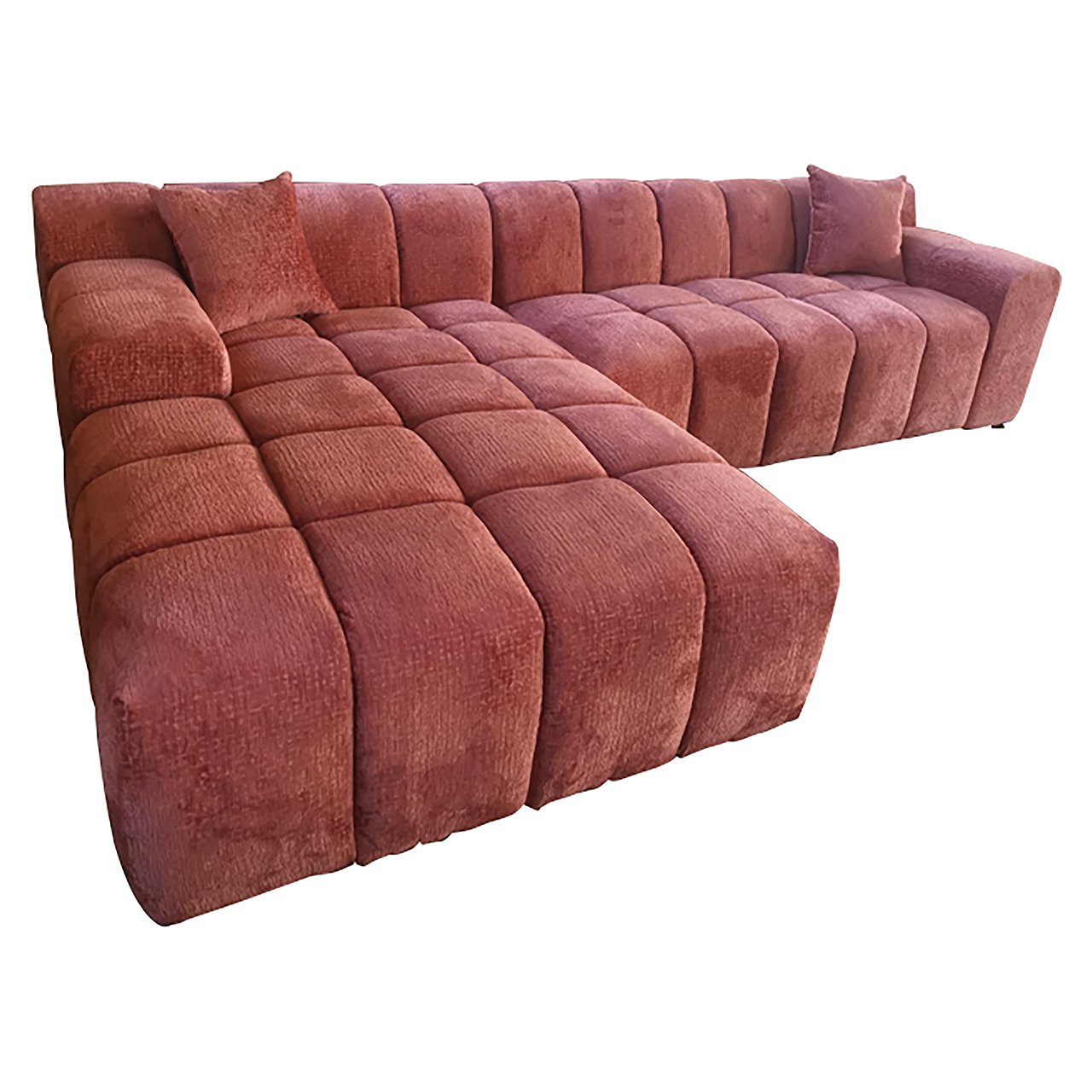 Dīvāns Cube Richmond Interiors 76/325/195 cm Fusion 92 Blush
