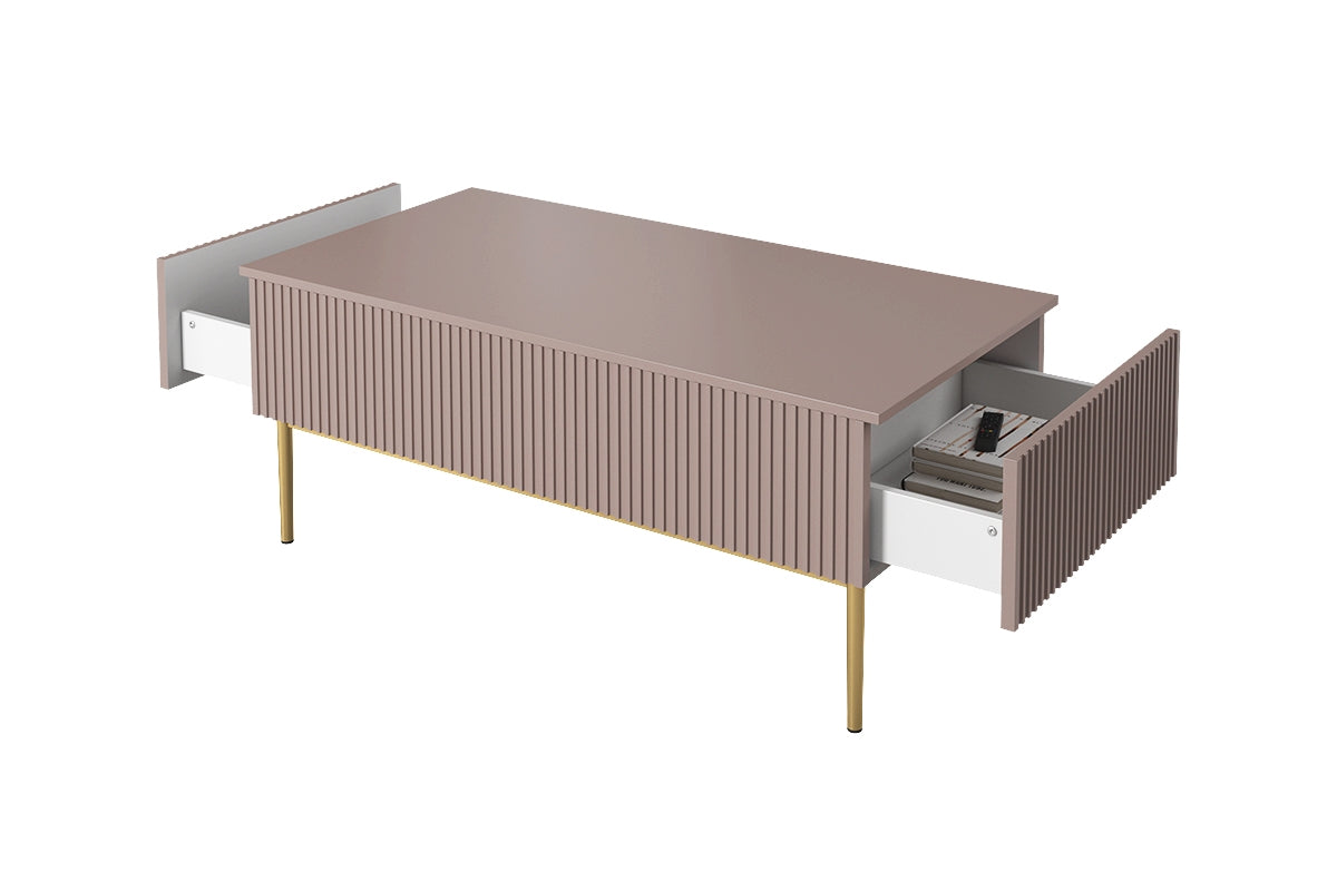 Kafijas galdiņš AUSTIN 120/48/60 zelts/ antik rozā - N1 Home