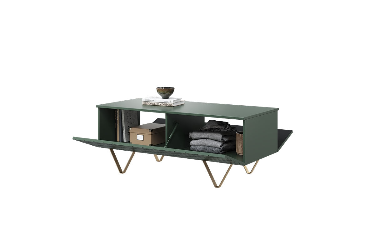 Kafijas galdiņš LUKKA 120/48/55 zelts/olives - N1 Home