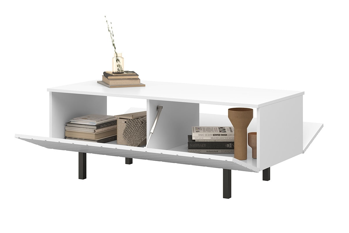 Kafijas galdiņš LUKKAII 120/46/55 melns/ balts - N1 Home