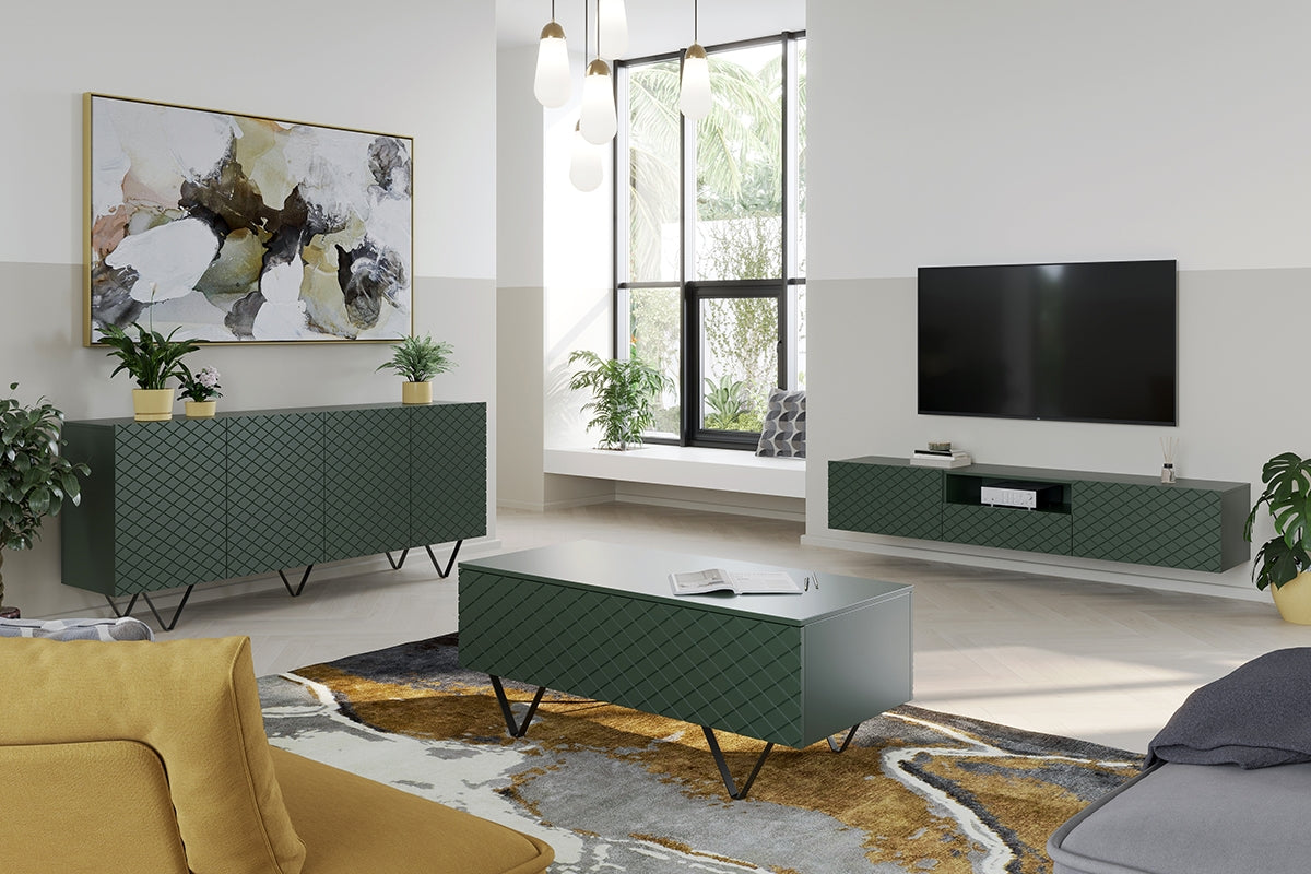 Kafijas galdiņš LUKKA 120/48/55 melns/olives - N1 Home