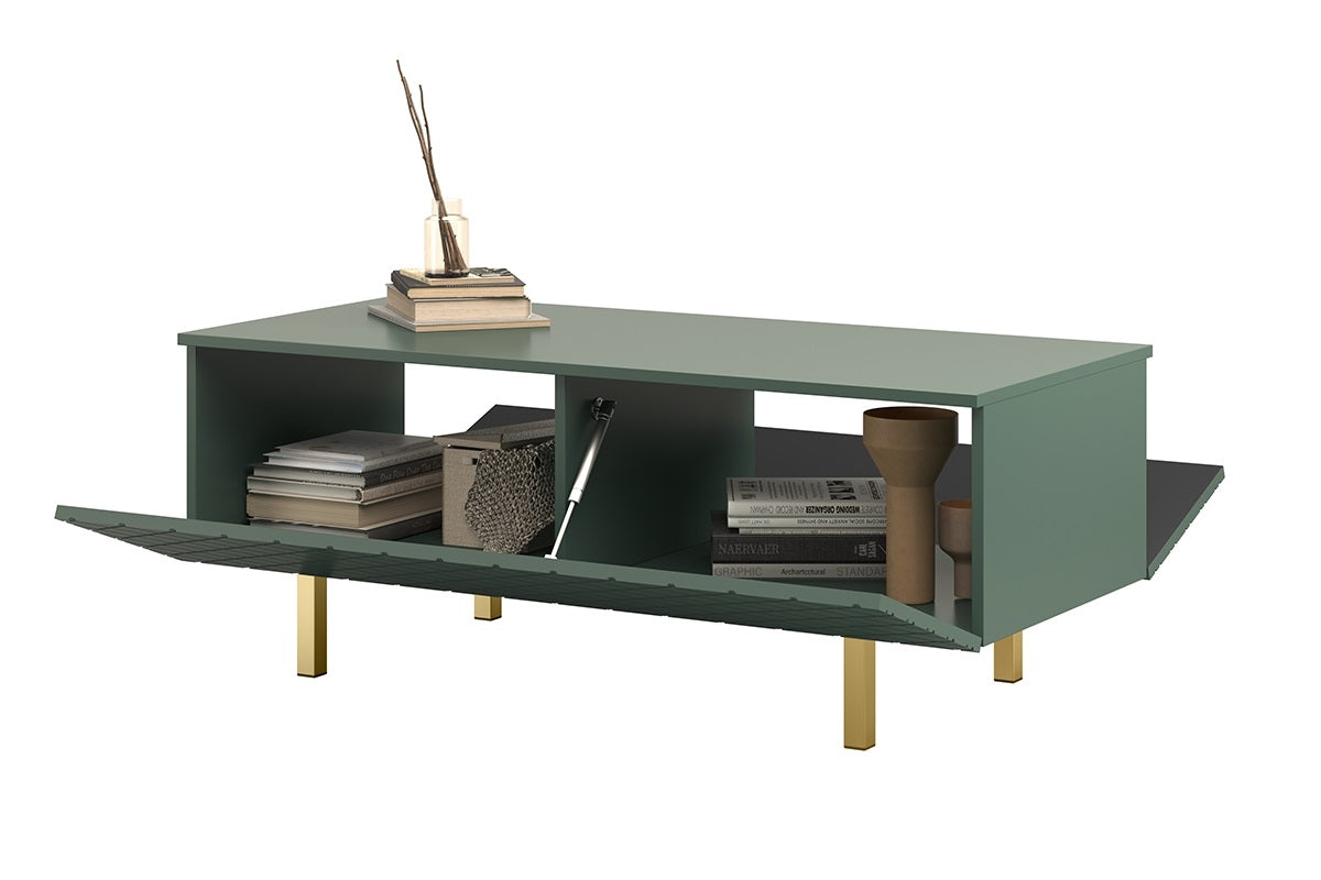 Kafijas galdiņš LUKKAII 120/46/55 zelts/olives - N1 Home