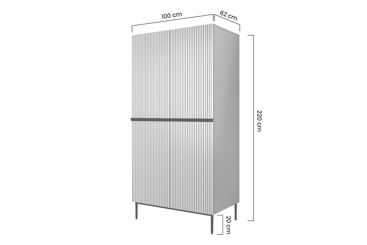 Skapis AUSTIN zelta 100/220/62 debesjums zils - N1 Home