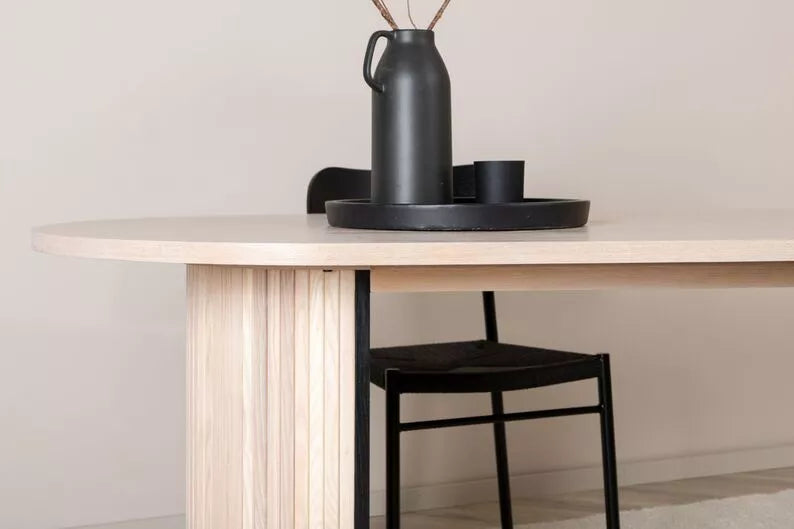 GORM Galds 200x90 cm, balināts ozols - N1 Home