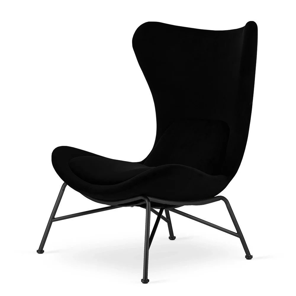 Krēsls Dot Design Varde samta 78x98x43 cm melns - N1 Home