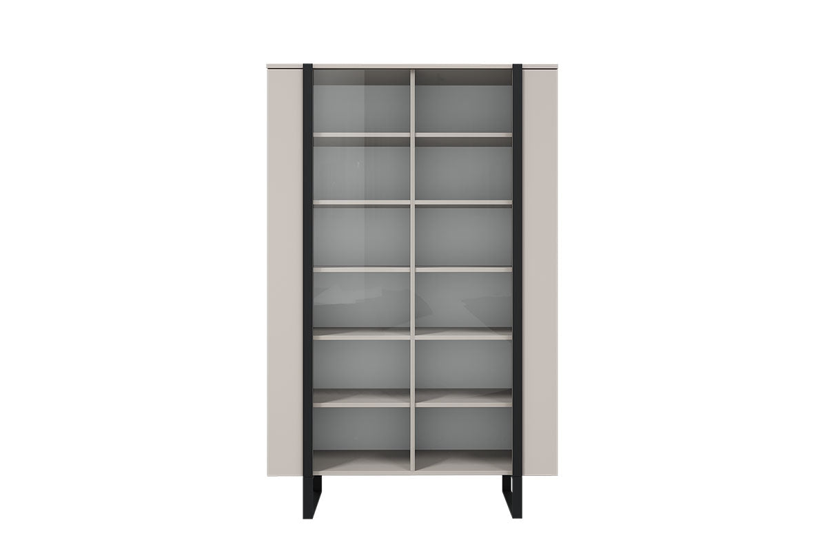 Vitrīnas skapis VECA 120/187/45 melns/ kašmirs - N1 Home