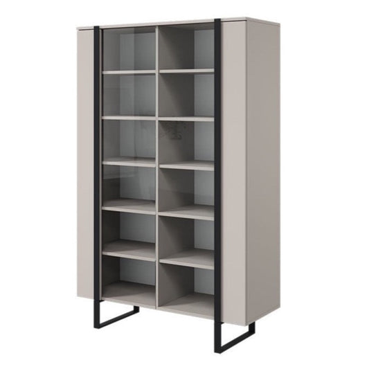 Vitrīnas skapis VECA 120/187/45 melns/ kašmirs - N1 Home