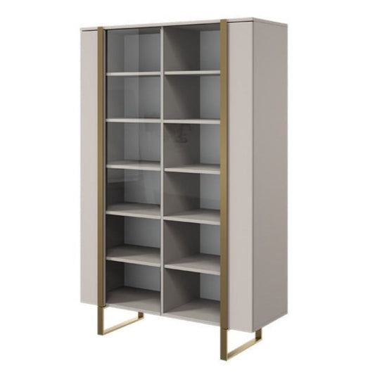 Vitrīnas skapis VECA 120/187/45 zelts/ kašmirs - N1 Home