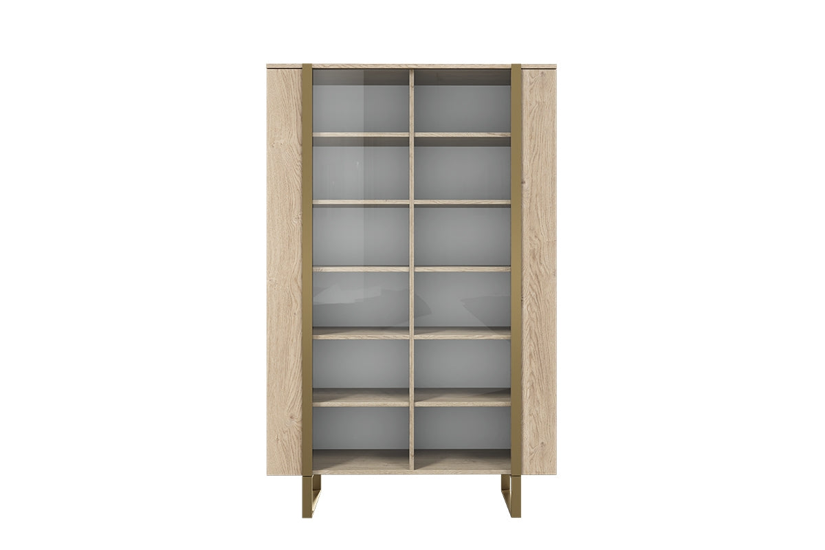 Vitrīnas skapis VECA 120/187/45 zelts/ dabīgs - N1 Home
